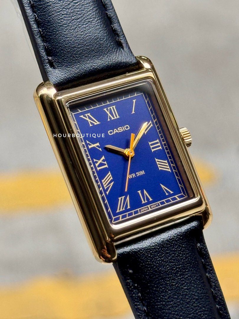 Brand New Casio Europe Exclusive Blue Dial Gold Case Quartz Watch LTP-B165GL-2B