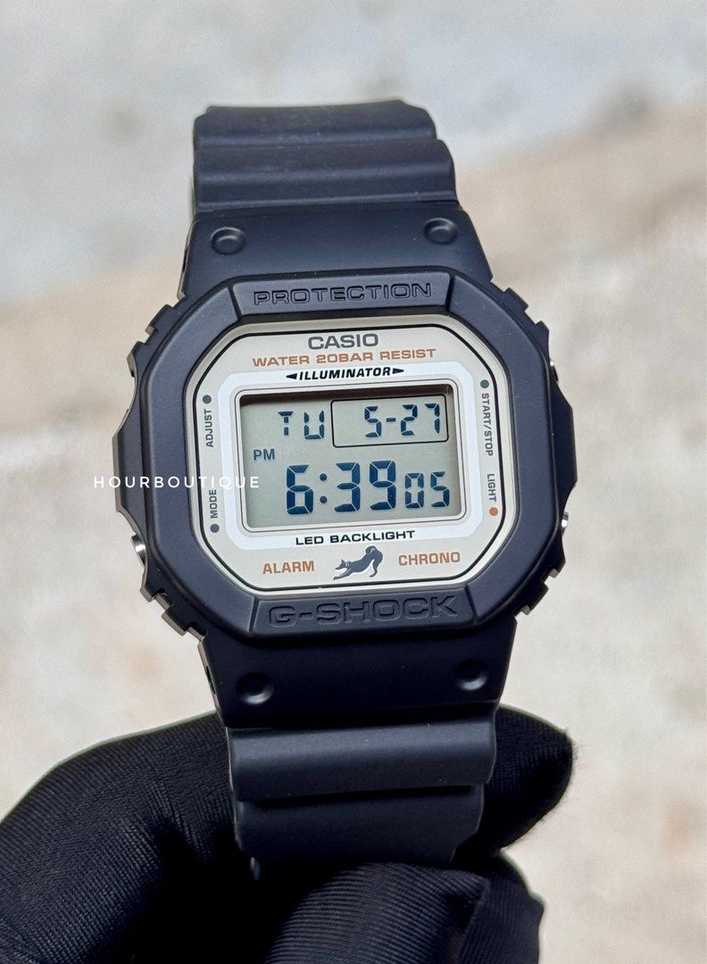 Brand New Casio G-Shock Black Kuro Shiba Digital Watch DW-5600SHB-1