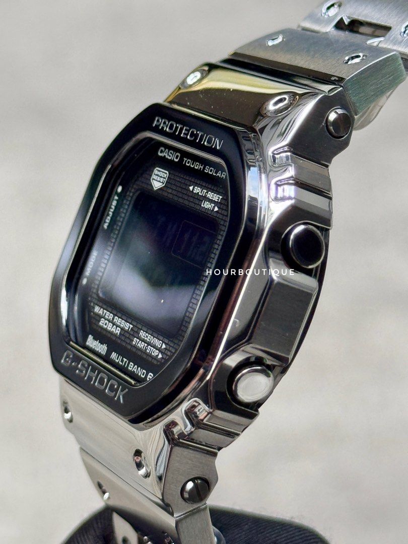 Brand New Casio GShock Full Metal Tough Solar Black Bezel Watch GMW-B5000BT-1