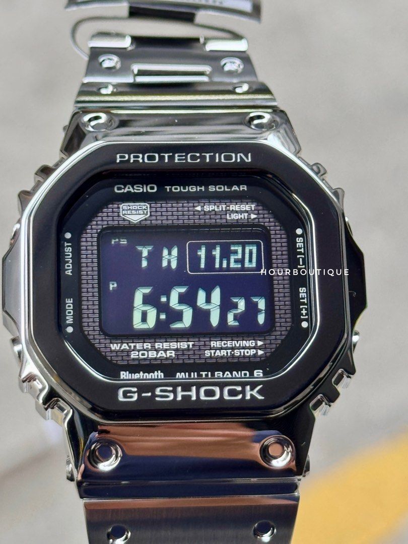 Brand New Casio GShock Full Metal Tough Solar Black Bezel Watch GMW-B5000BT-1