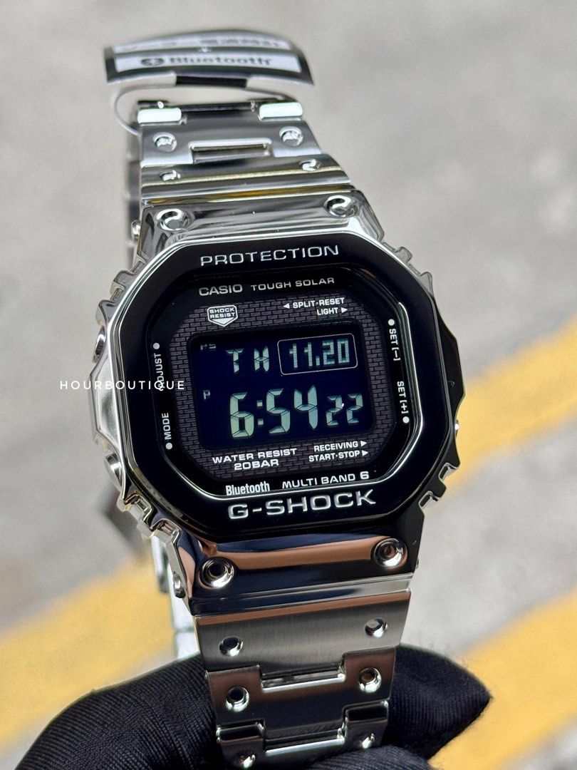 Brand New Casio GShock Full Metal Tough Solar Black Bezel Watch GMW-B5000BT-1