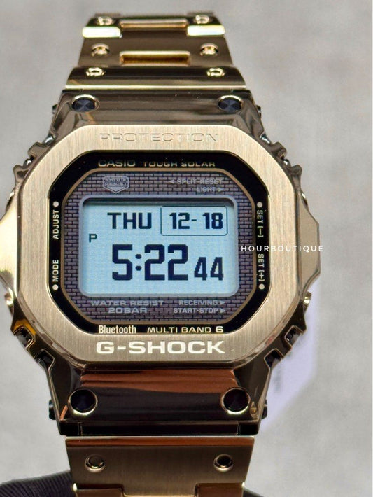 Brand New Casio GShock Full Metal LCD Display In PVD Gold Case Tough Solar Watch GMW-BZ5000D-9