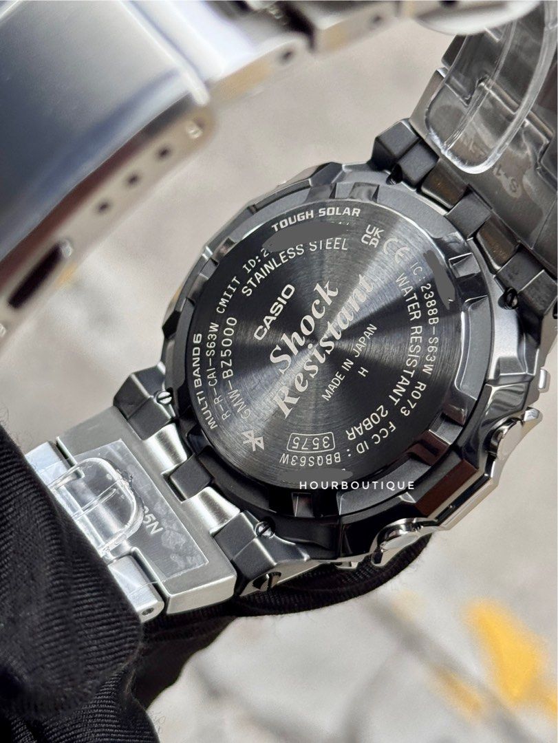 Brand New Casio GShock Full Metal LCD Display In Steel, Tough Solar Watch GMW-BZ5000D-1
