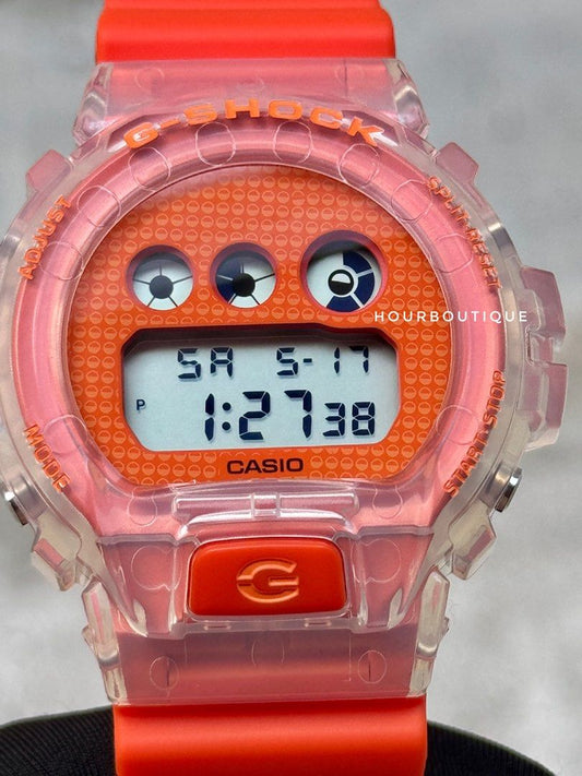 Brand New Casio Gshock Gachapon Lucky Drop Collection Orange Case Digital Watch DW-6900GL-4