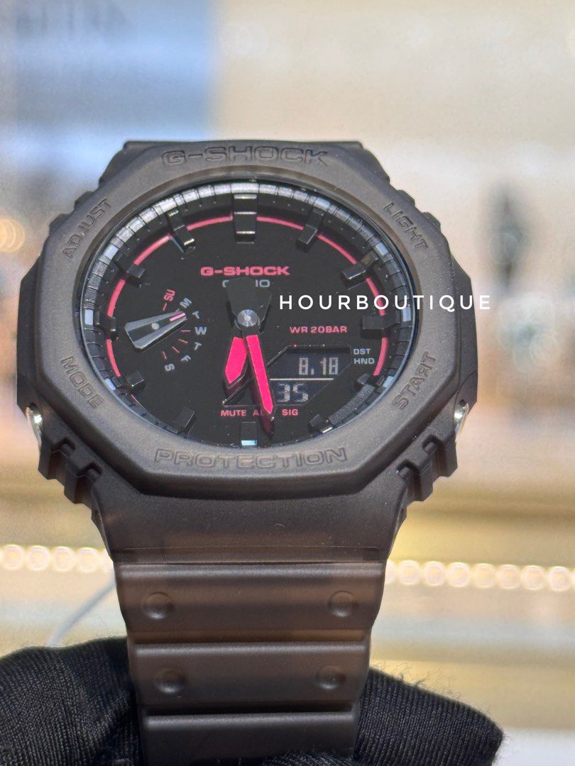 Brand New Casio GShock Jelly Black , Red Index Watch GA-2100K-5
