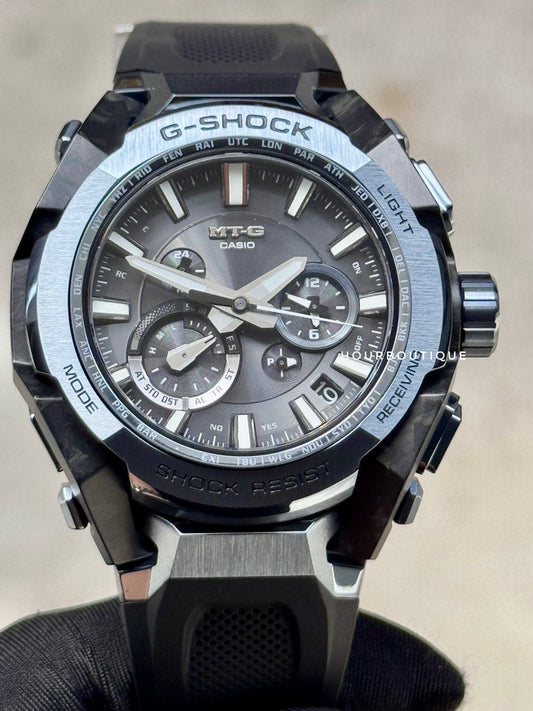 Brand New Casio G-Shock MTG Black Case ,Forged Carbon Case Tough Solar Watch MTG-B4000-1A2