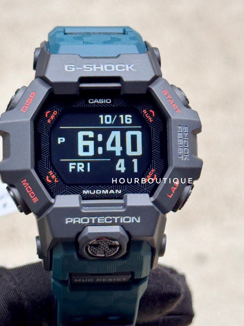 Brand New Casio GShock MudMan MIT LCP Display Green Strap Watch GDG-B100-1A3