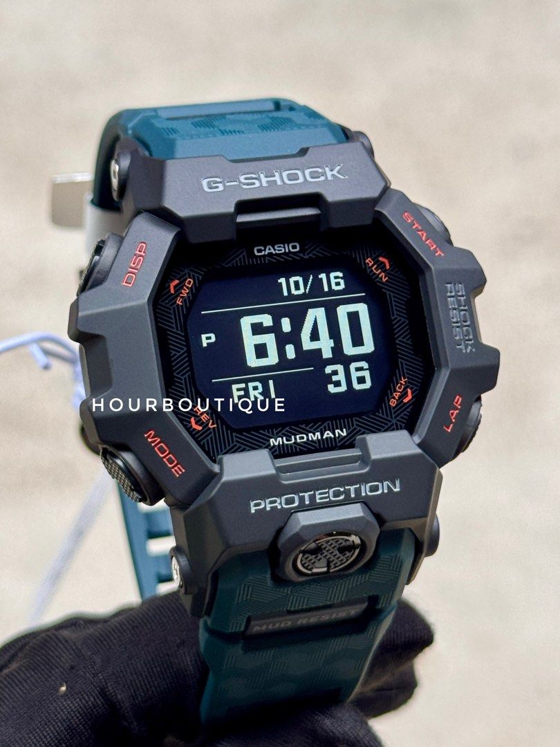 Brand New Casio GShock MudMan MIT LCP Display Green Strap Watch GDG-B100-1A3