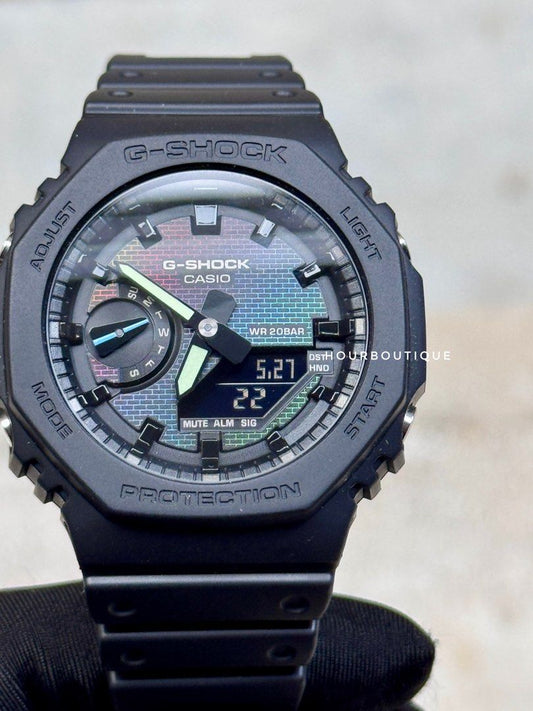 Brand New Casio G-Shock Oak Rainbow Dial Watch GA-2100RW-1
