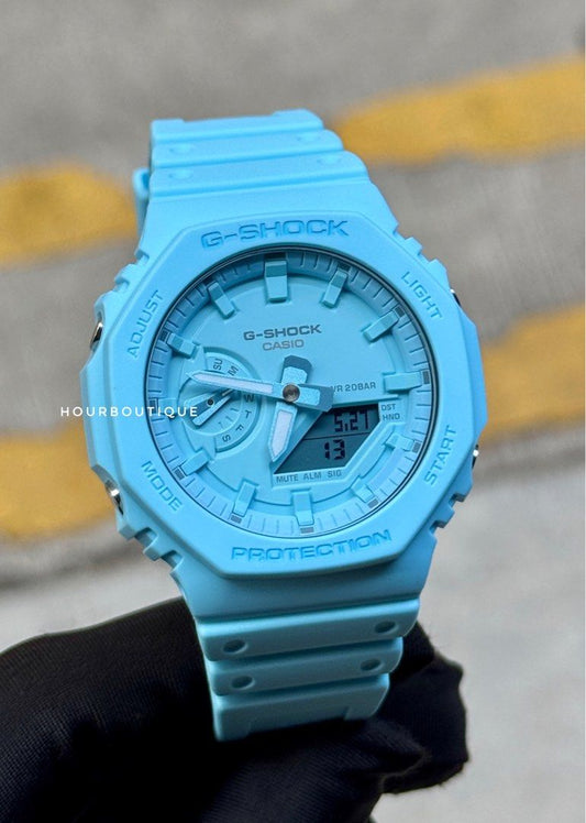 Brand New Casio G-Shock Oak Sky Blue Watch GA-2100-2A2