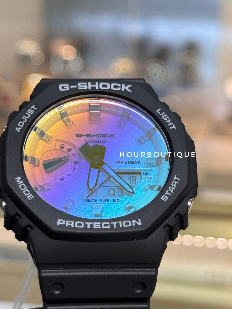 Brand New Casio GShock Rainbow Dial Watch GA-2100SR-1
