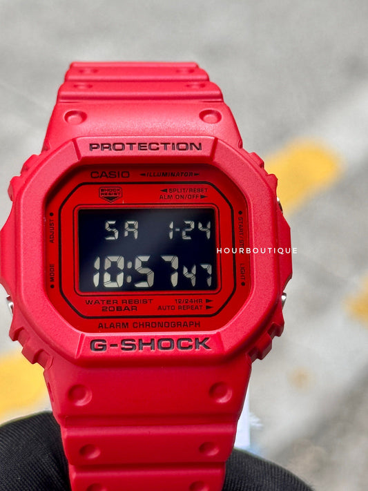 Brand New Casio Gshock Red Digital Square Watch DW-5600RRB-4