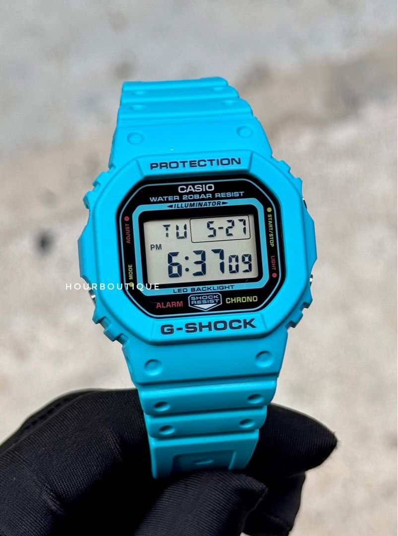 Brand New Casio G-Shock Vivid Blue Digital Watch DW-5600EP-2