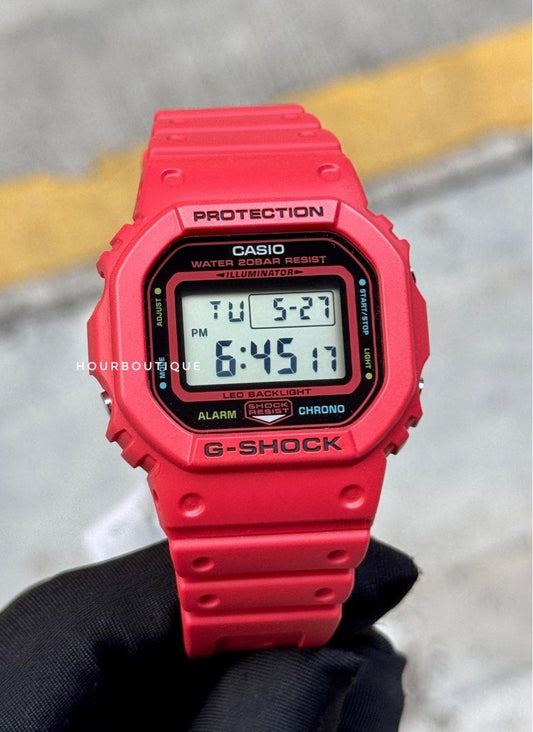 Brand New Casio G-Shock Vivid Red Digital Watch DW-5600EP-4