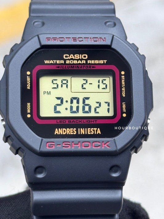 Brand New Casio G-Shock X Andres Iniesta Collab Digital Watch DW-5600AI-1DR