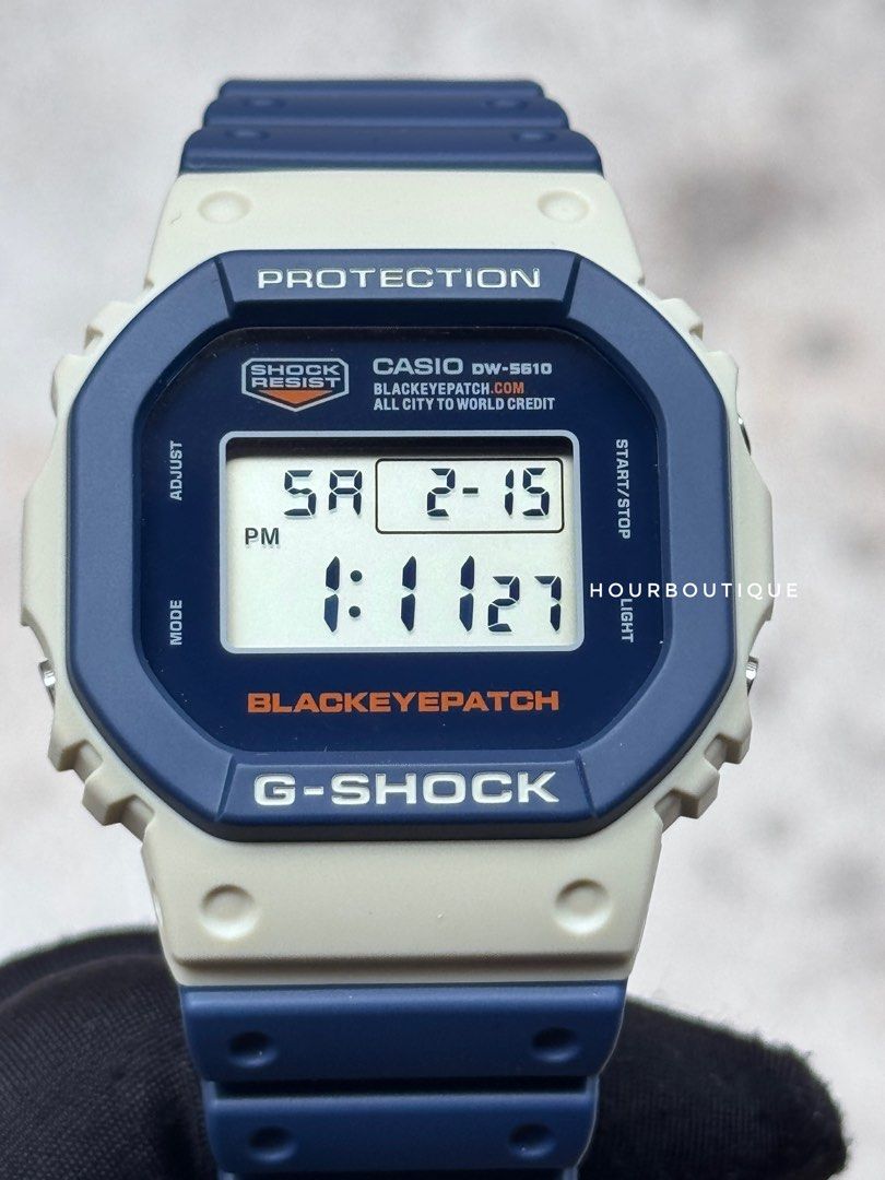 Brand New Casio G-Shock X Black Eye Patch Collaboration Digital Watch DW-5610BEP-2DR