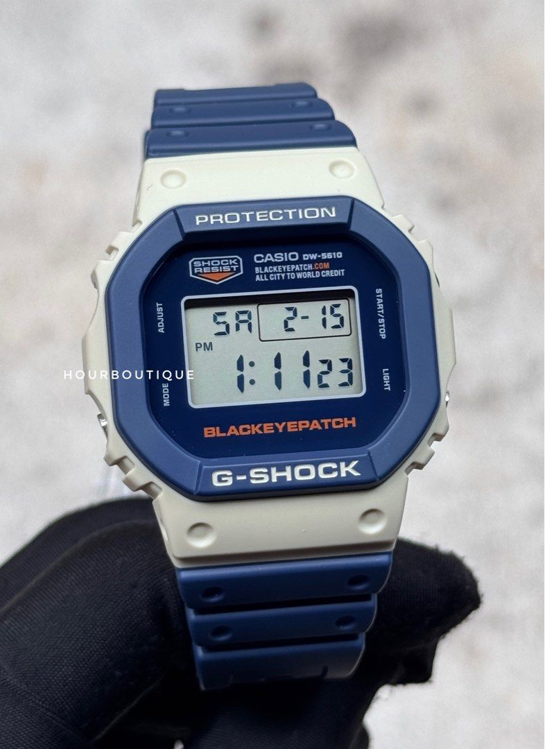 Brand New Casio G-Shock X Black Eye Patch Collaboration Digital Watch DW-5610BEP-2DR