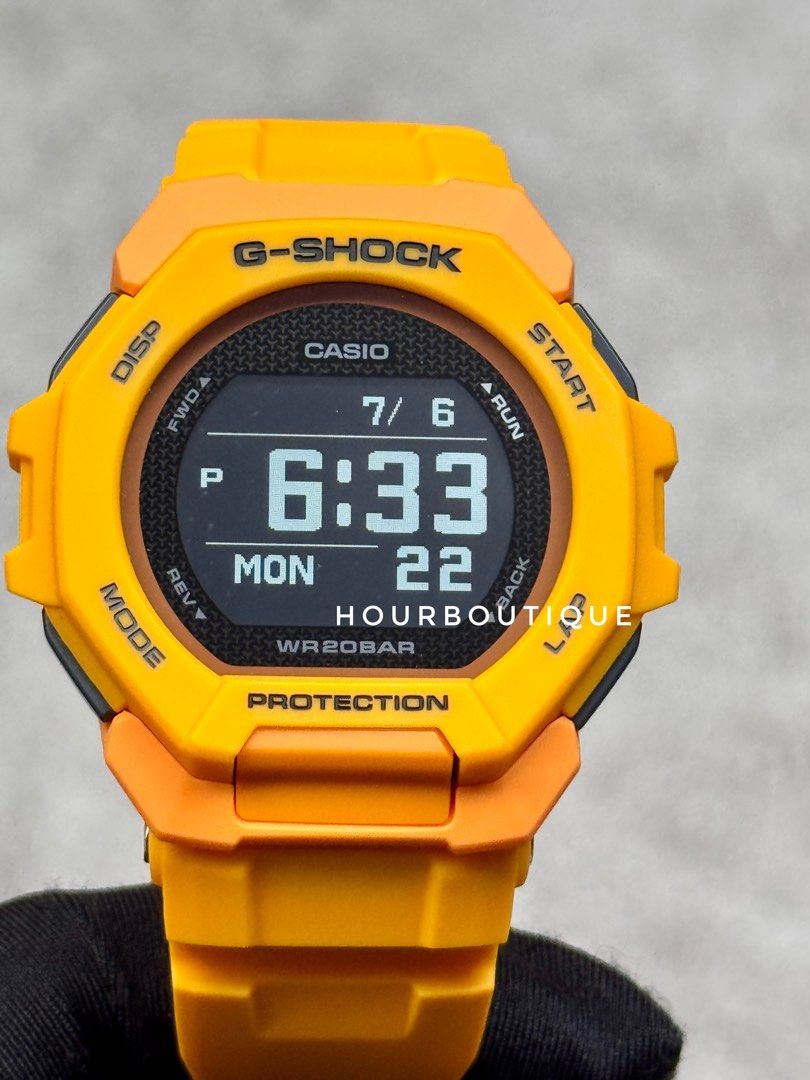 Brand New Casio GShock Yellow Case Outdoor Workout Watch GBD-300-9