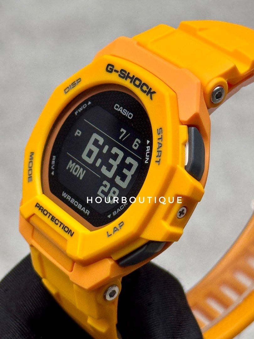 Brand New Casio GShock Yellow Case Outdoor Workout Watch GBD-300-9