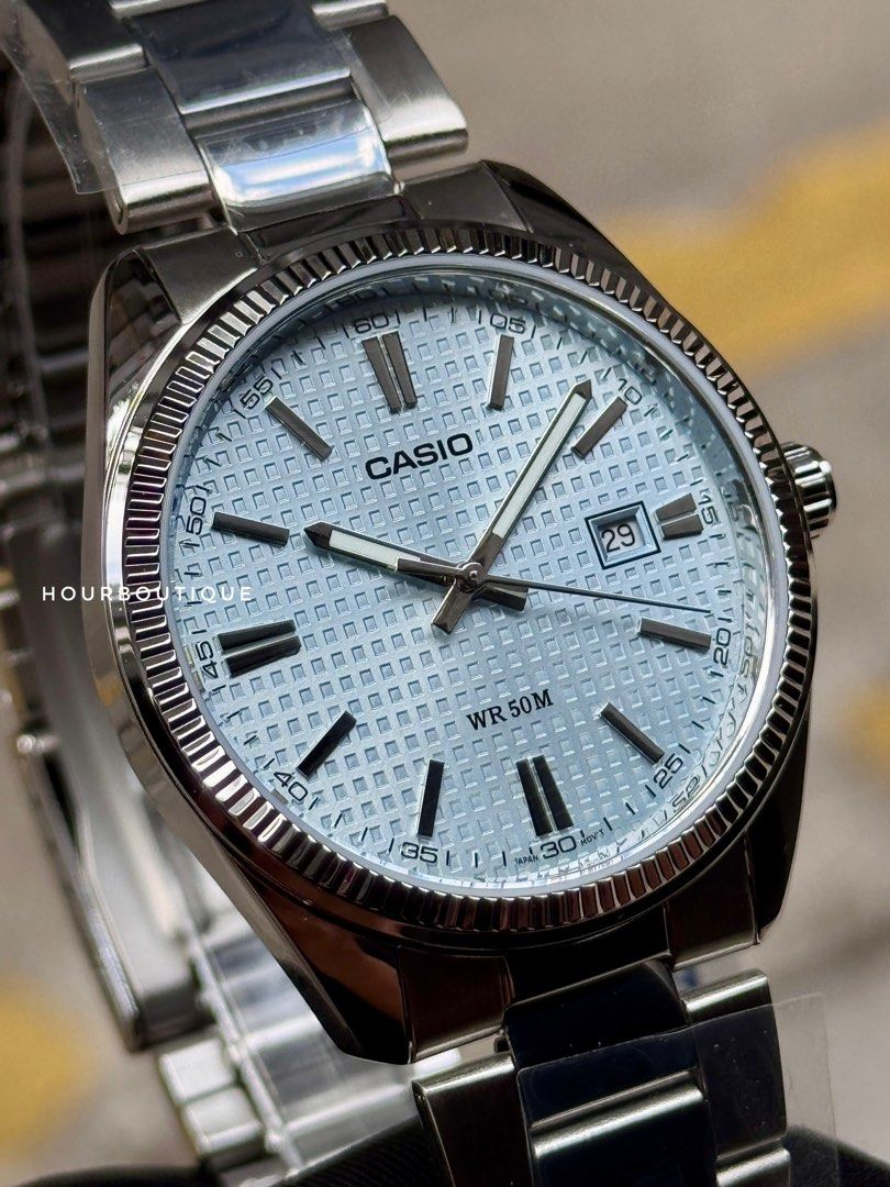 Brand New Casio Ice-Blue Dial Quartz Watch MTP-1302PE-2A