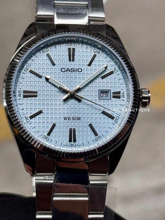 Brand New Casio Ice-Blue Dial Quartz Watch MTP-1302PE-2A