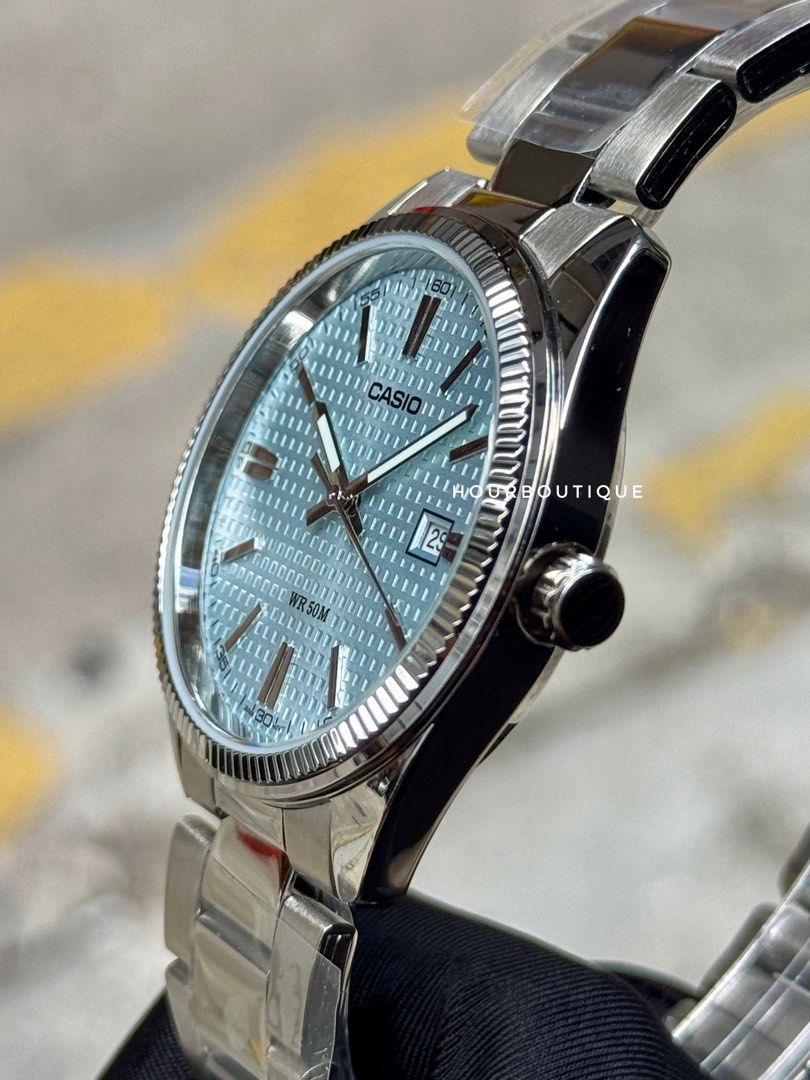 Brand New Casio Ice-Blue Dial Quartz Watch MTP-1302PE-2A