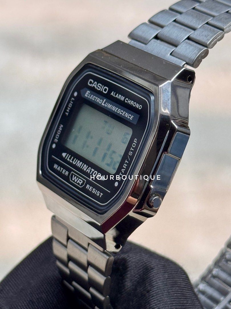 Brand New Casio Vintage Digital Watch in PVD Black Case A168WGG-1ADF