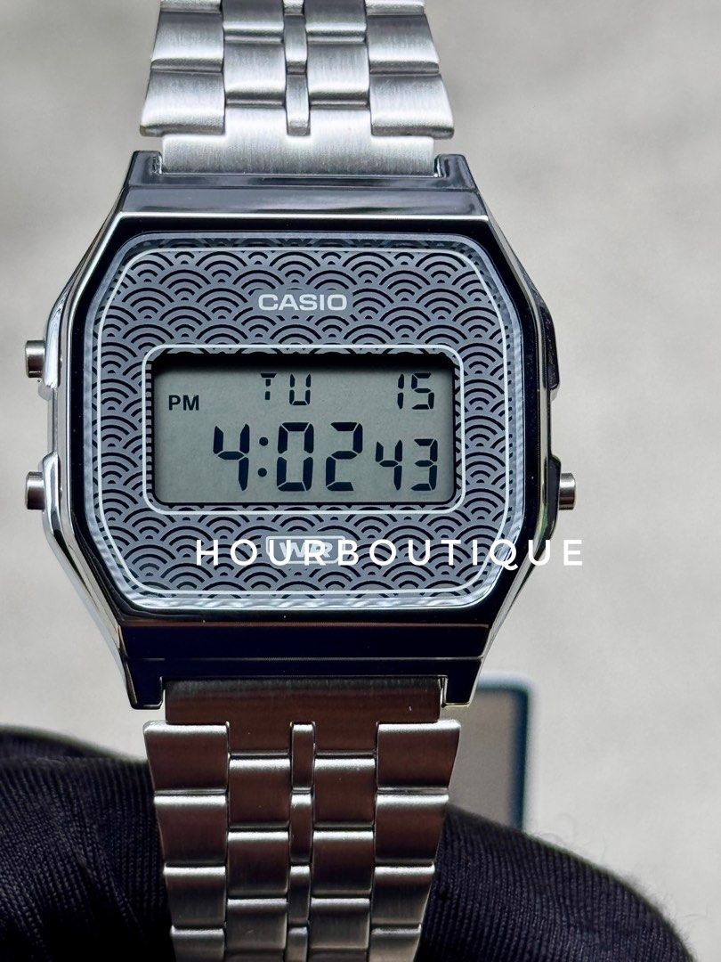 Brand New Casio Vintage Silver Dial Digital Watch, Made In Japan A159WEVJ-7