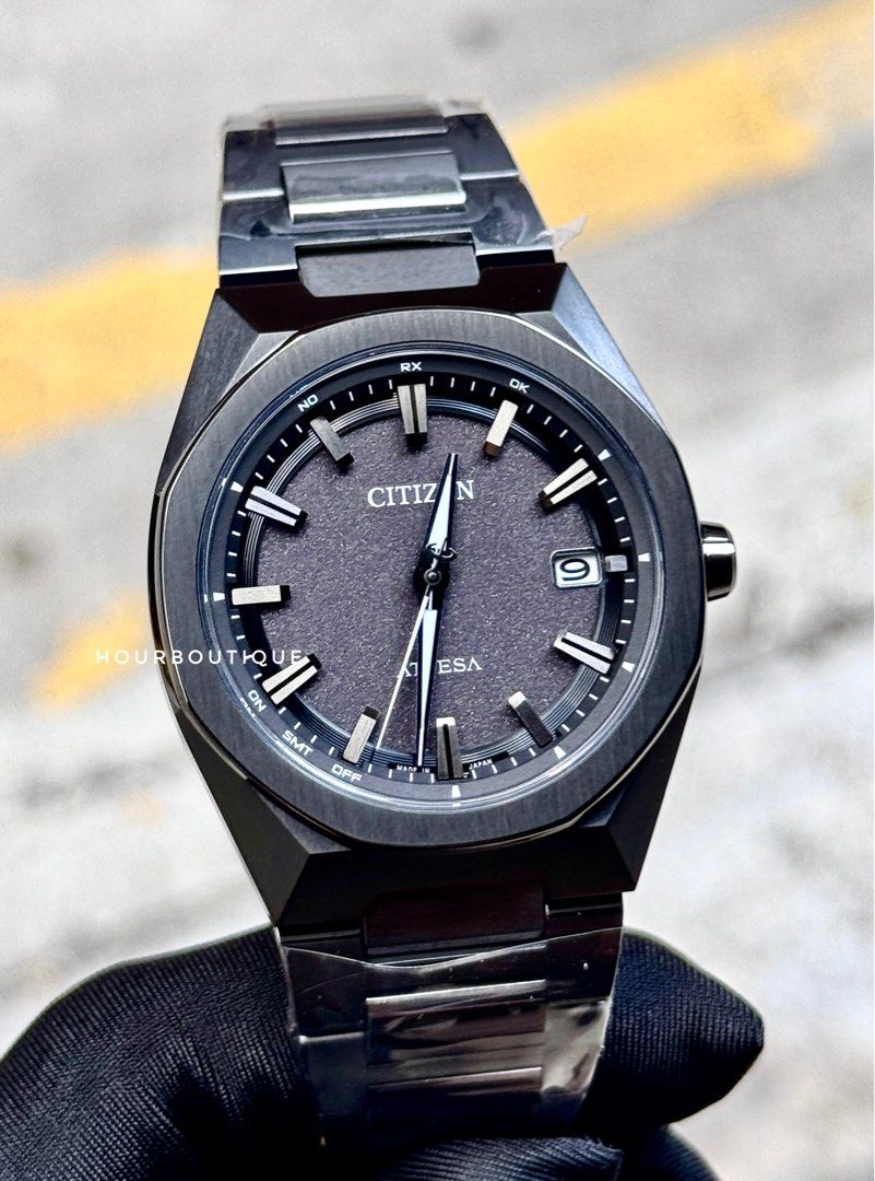 Brand New Citizen Attesa Super Titanium with Black Duratec Coating Eco-Drive Watch CB3045-61E