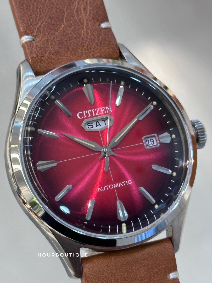 Brand New Citizen Automatic Red Sunburst Dial Watch