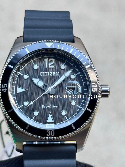 Brand New Citizen Black Dial on Rubber , Eco-Drive Watch AW1889-00E