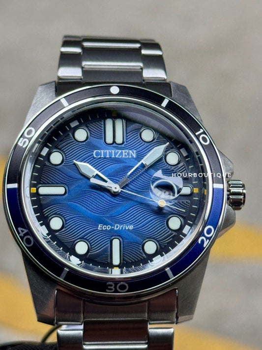 Brand New Citizen Eco-Drive Blue Dial Mens Sports Watch AW1810-85L