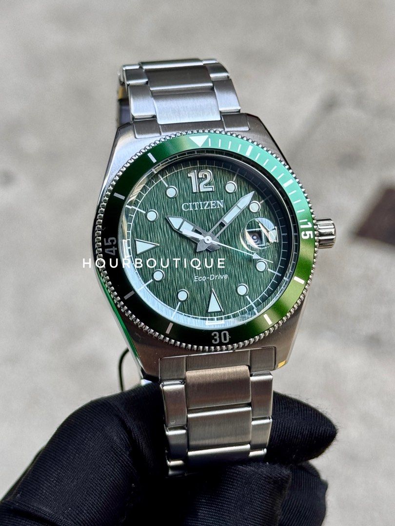 Brand New Citizen Eco-Drive Green Dial Watch AW1880-55X – HOUR