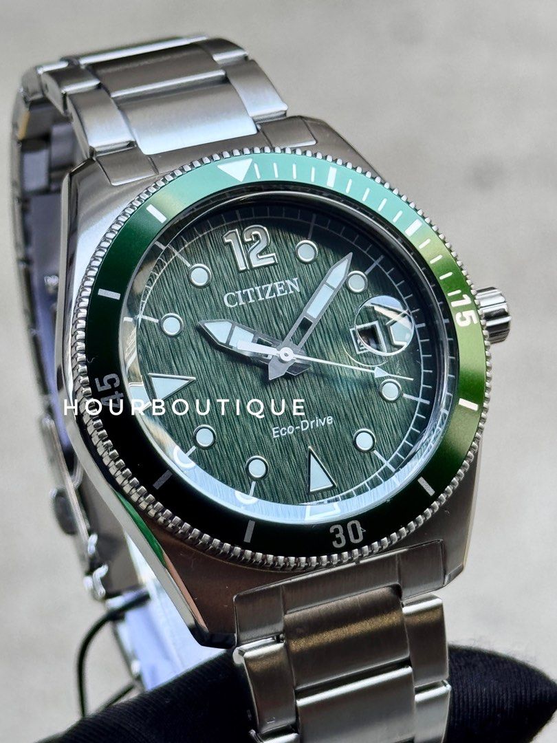 Brand New Citizen Eco-Drive Green Dial Watch AW1880-55X – HOUR