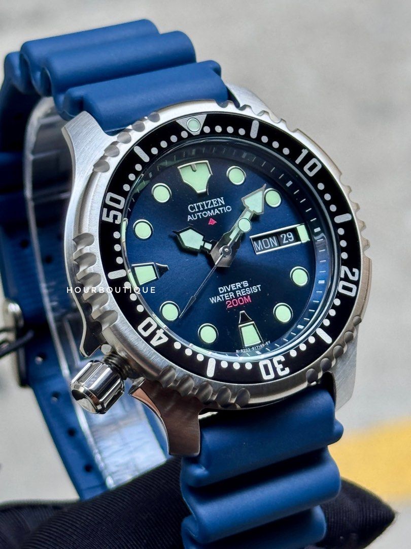 Brand New Citizen Europe Exclusive Blue Dial LHD Automatic Divers Watch NY0040-17L