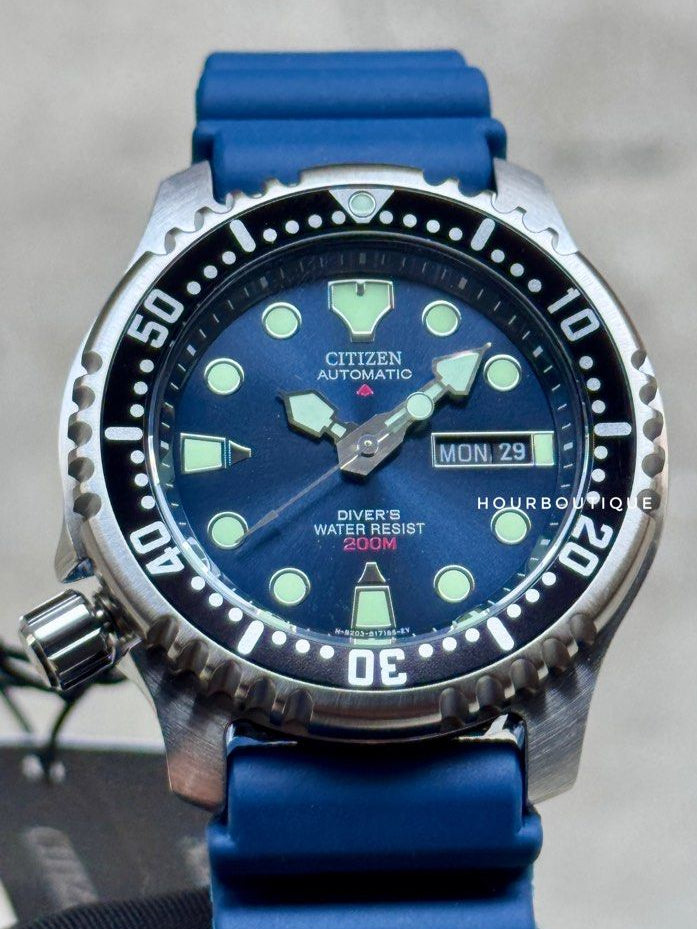Brand New Citizen Europe Exclusive Blue Dial LHD Automatic Divers Watch NY0040-17L