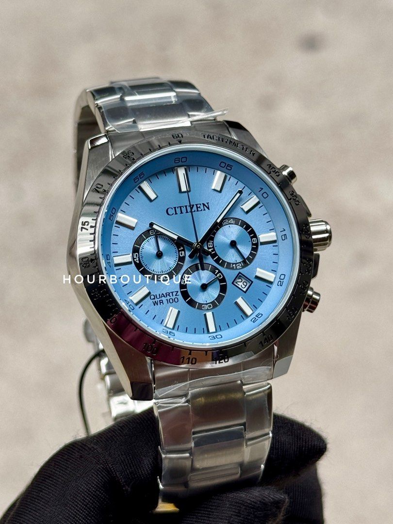 Brand New Citizen Ice Blue Dial Chronograph Watch AW8230-59L