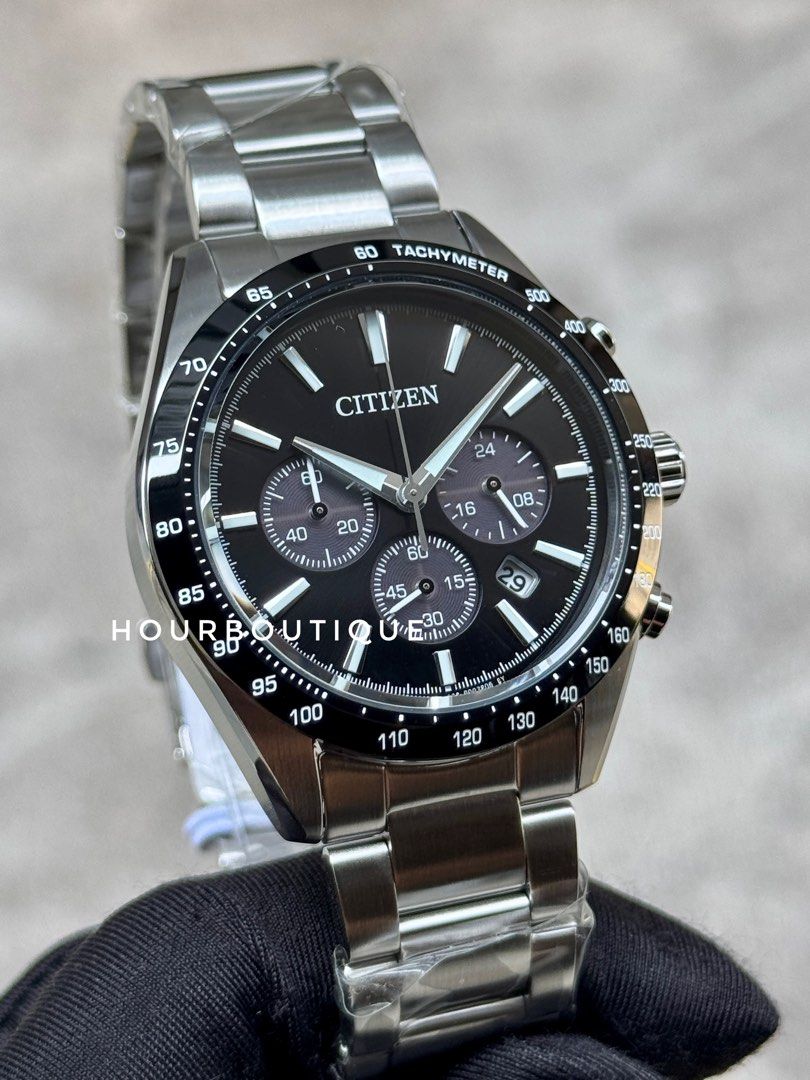 Brand New Citizen Japan Exclusive Solar Chronograph Black Dial Watch CA4764-57E