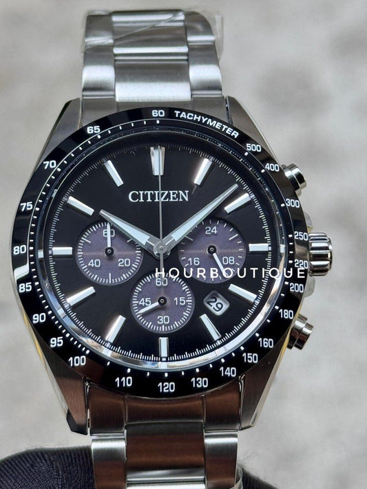 Brand New Citizen Japan Exclusive Solar Chronograph Black Dial Watch CA4764-57E