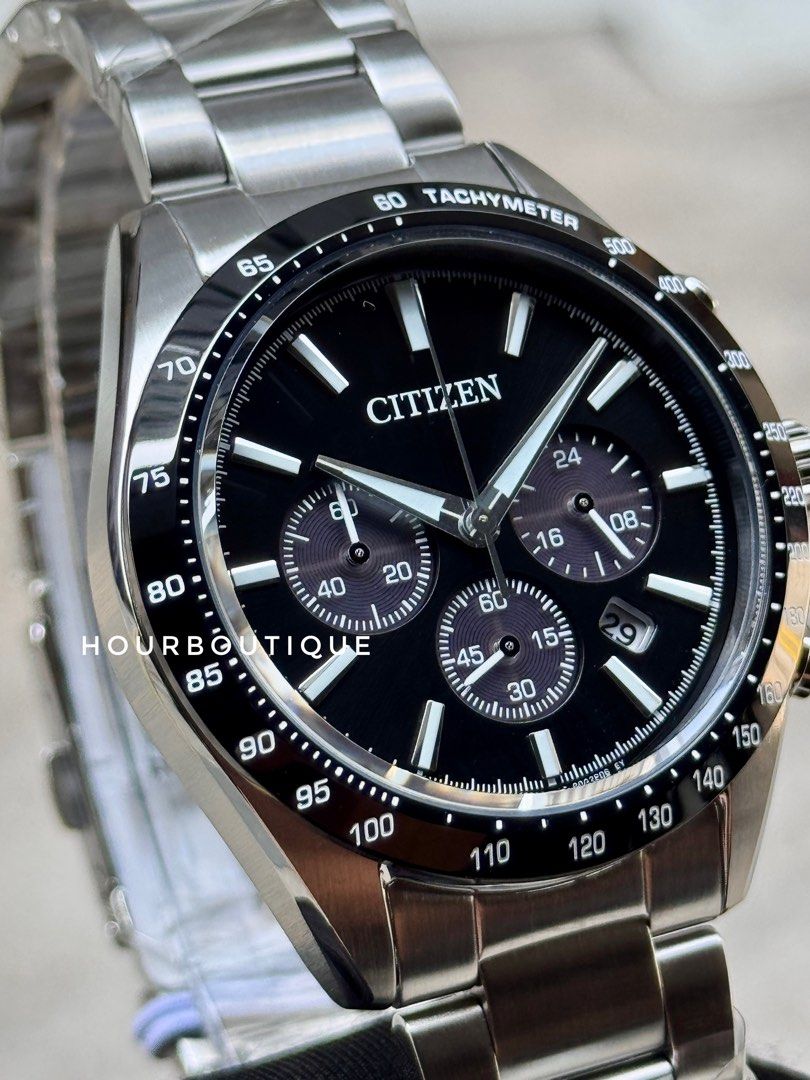 Brand New Citizen Japan Exclusive Solar Chronograph Black Dial Watch CA4764-57E