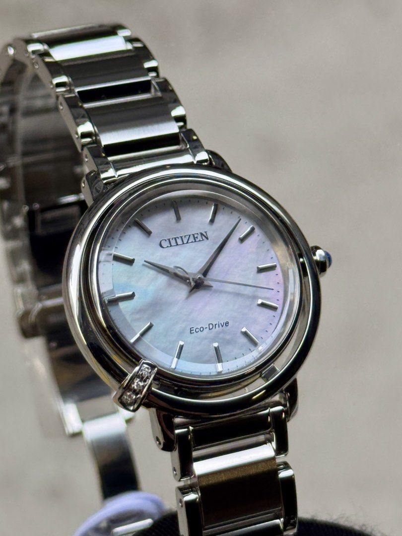 Brand New Citizen L Lady’s Eco-Drive Pearl Dial Watch EM1090-60D