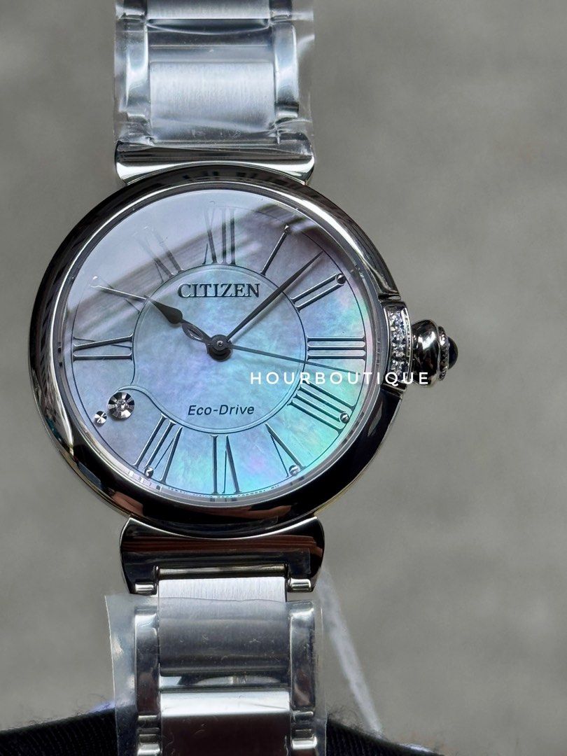 Brand New Citizen L Round Eco-Drive Pearl Dial Lady’s Watch EM1060-87N