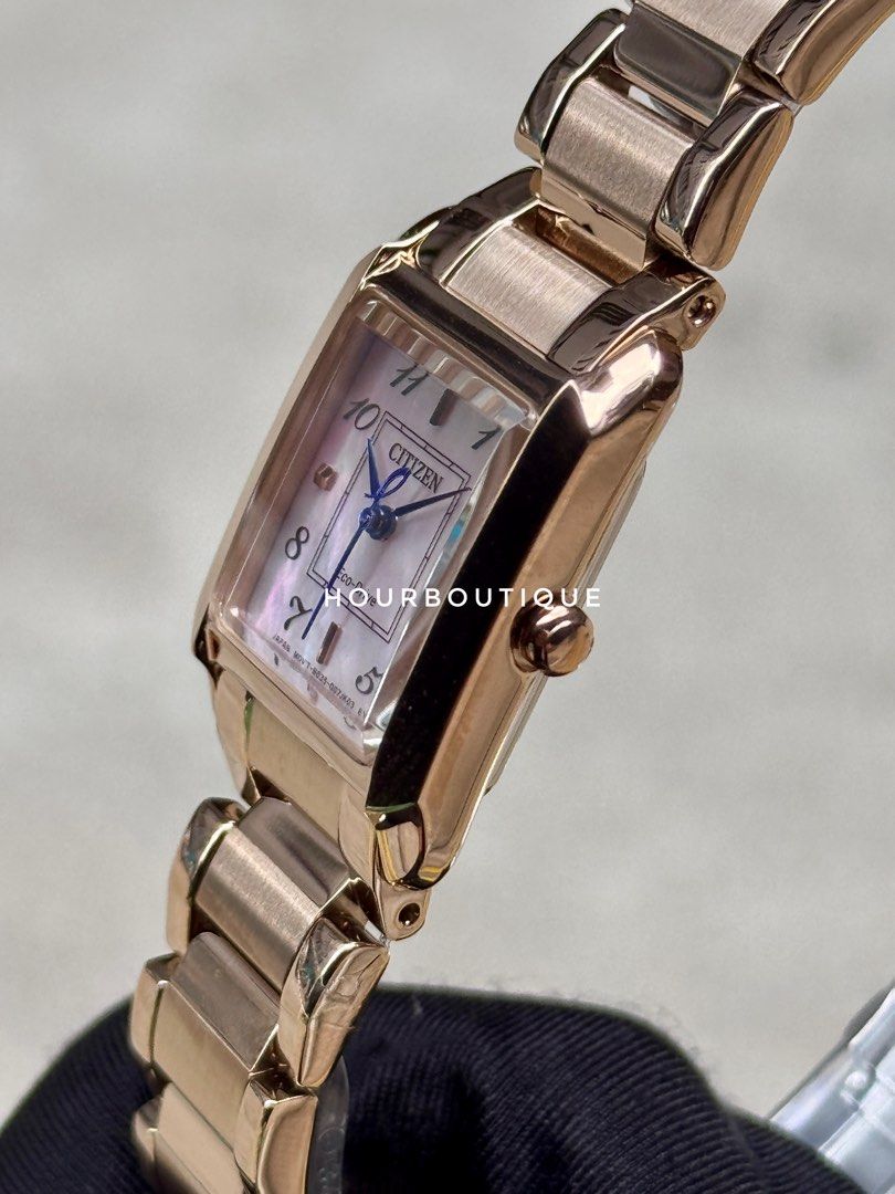 Brand New Citizen L Square Eco-Drive Pearl Dial Watch EW5603-89Y