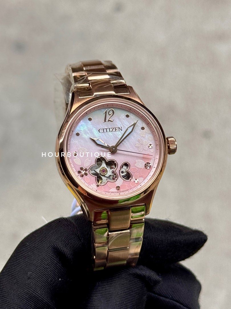Brand New Citizen Lady’s Sakura Open Heart Automatic Watch PC1017-88Y
