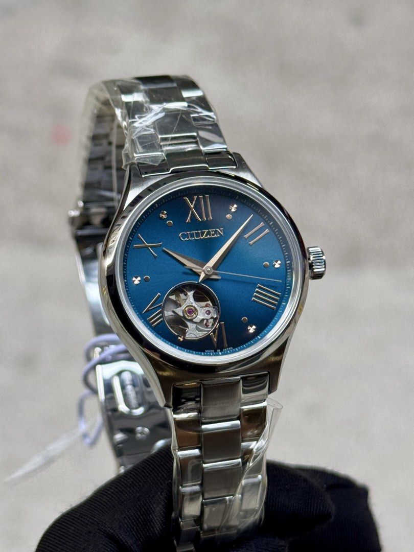 Brand New Citizen Open Heart Blue Gradient Dial Automatic Lady’s Watch PC1010-52L