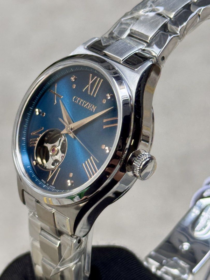 Brand New Citizen Open Heart Blue Gradient Dial Automatic Lady’s Watch PC1010-52L
