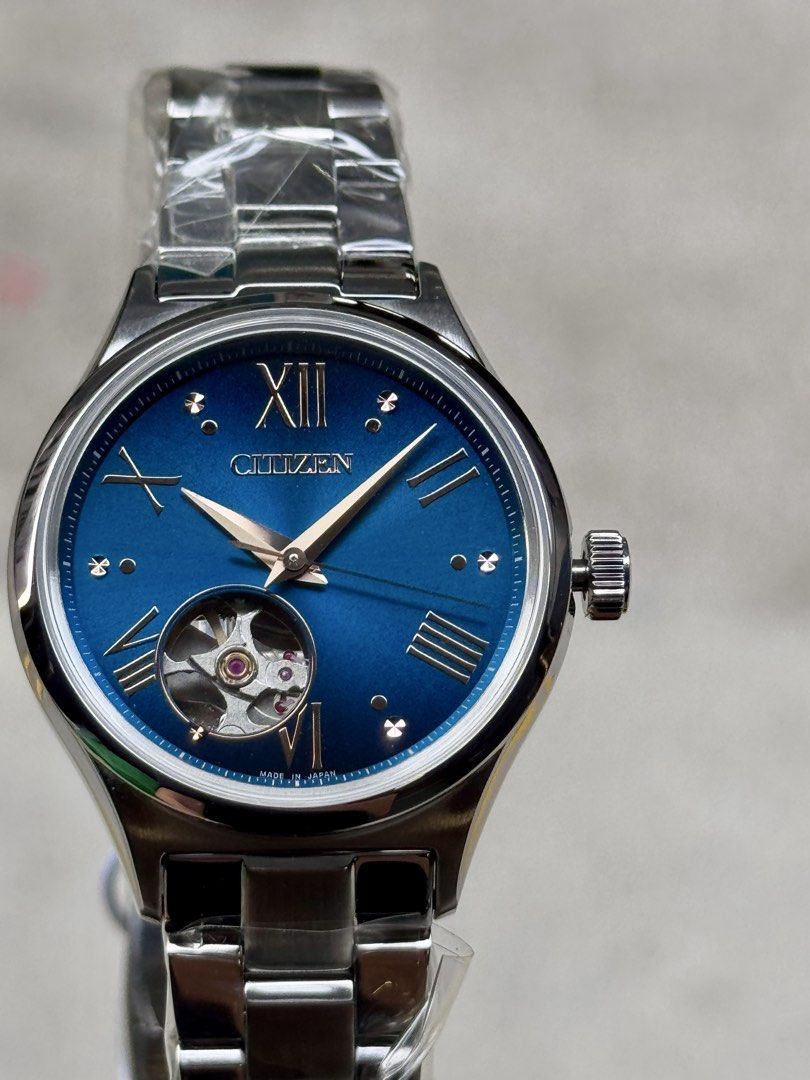 Brand New Citizen Open Heart Blue Gradient Dial Automatic Lady’s Watch PC1010-52L