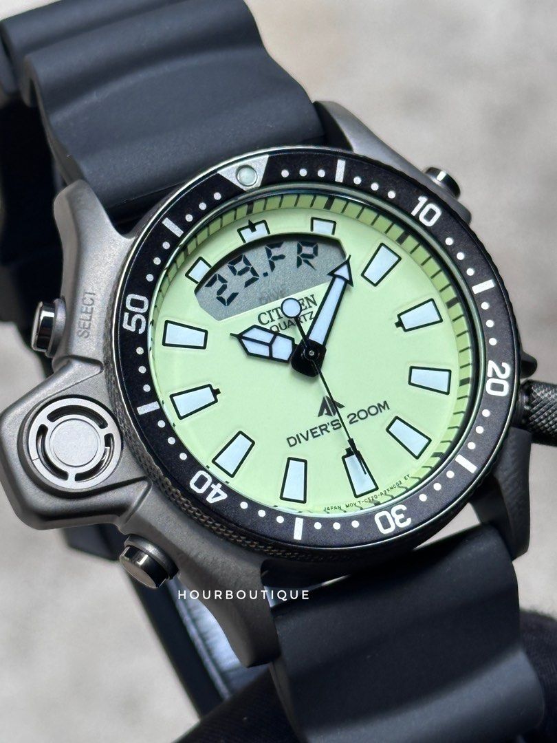Brand New Citizen ProMaster AquaLand PVd Black Case Lume Dial Divers Watch JP2007-17W
