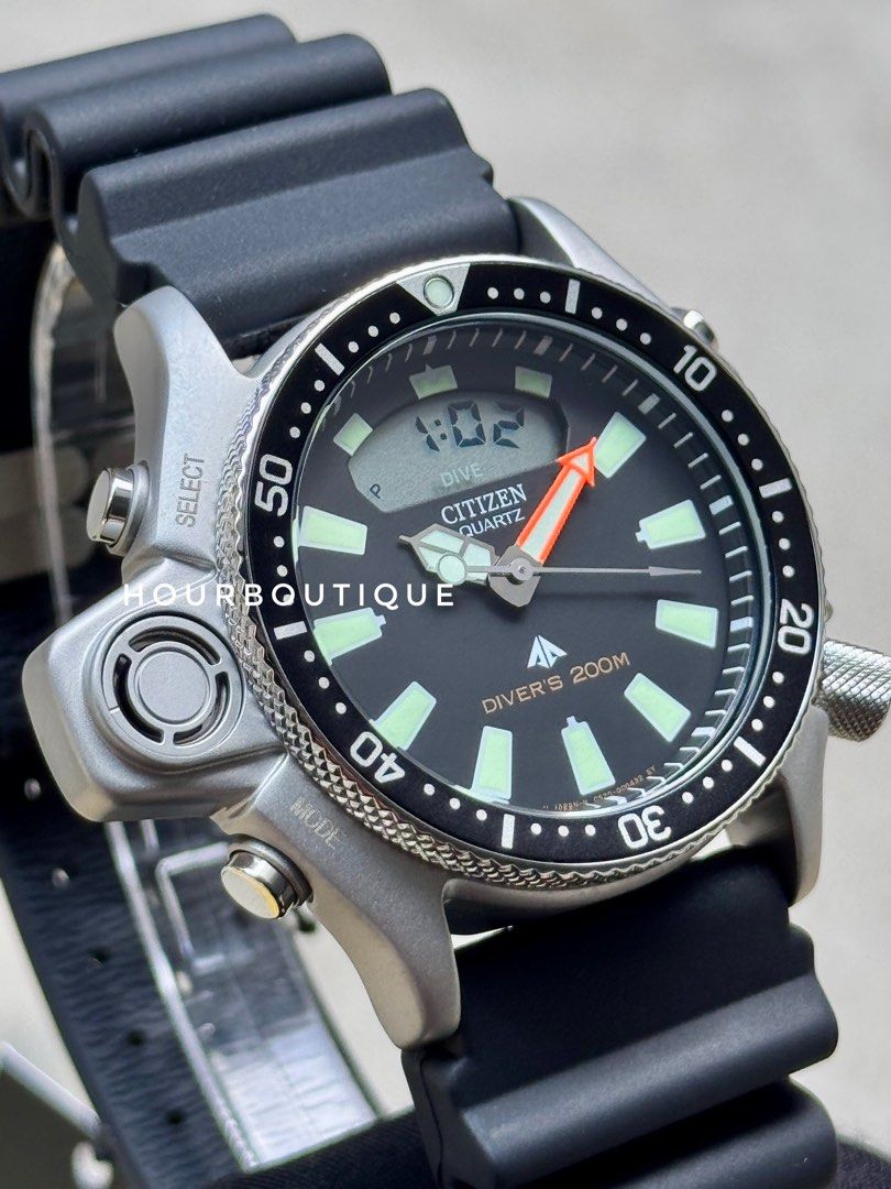 Brand New Citizen ProMaster AquaLand Divers Watch with Depth Gauge JP2000-08E
