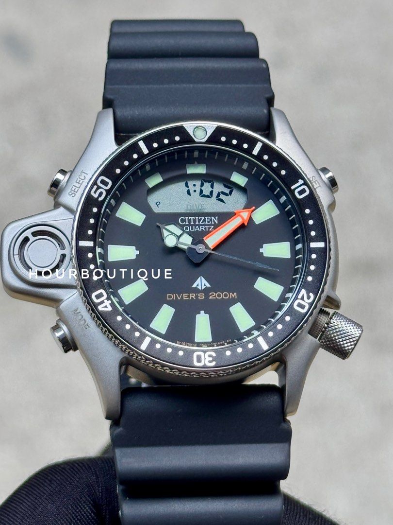 Brand New Citizen ProMaster AquaLand Divers Watch with Depth Gauge JP2000-08E